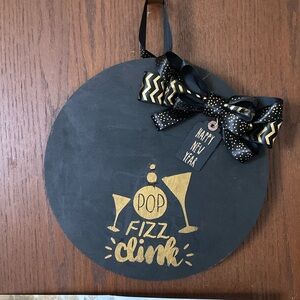 New Year’s door hanger. Happy New Year’s decor. New year door decor